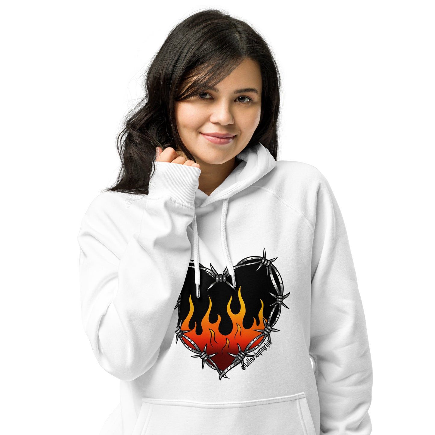 Heart on Fire Hoodie (WHT)